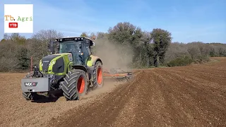 😱⚠ Claas Axion 800 & Grégoire Besson 5 Mètres au déchaumage [ Dji, Gopro ]