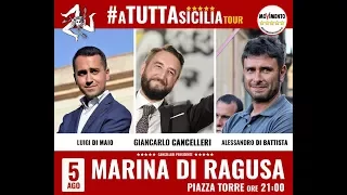 Alessandro Di Battista, Luigi Di Maio e Giancarlo Cancellieri Ragusa #aTuttaSicilia