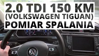 Volkswagen Tiguan 2.0 TDI 150 KM (AT) - pomiar zużycia paliwa