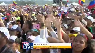 Carlos Vives, Gusi e Santiago Cruz en Venezuela Aid Live