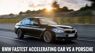 The Quickest BMW Produced M550i Races Porsche Fastest Sedan Panamera Turbo