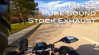 Yamaha 2020 MT-25 Pure Sound HQ - Stock Exhaust | 2020 MT-25 stok egzoz | Motovlog