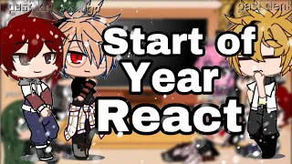 Start of year react to the future // Gacha life // MHA // Kinda kiribaku  // Bakusquad //