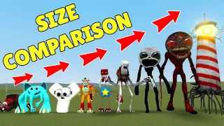 SIZE COMPARISON ALL GARTEN OF BANBAN and ALL MONSTERS in Garry's Mod!
