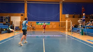 Gentofte Badminton BS U15 E Aapo PUHAKKA vs William HAURHOLM-RASMUSSEN