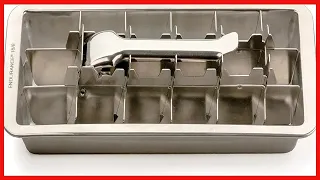 RSVP International Endurance® Vintage Inspired Ice Cube Tray, 11" | Retro Design for Bars & Kitchens