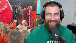 Travis Kelce Reacts to Missing THIS Taylor Swift Post-Game Moment