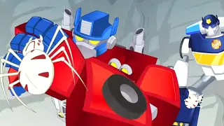 Transformers Junior 🕷 Spider Invasion! 🕷 Transformers Rescue Bots | Kids Videos