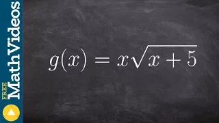 Domain of a radical function in interval notation