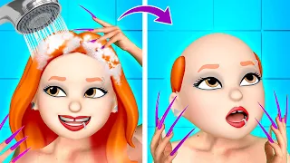 LOCOS problemas de chicas con UÑAS LARGAS | Líos de belleza por La La Vida Emojis