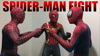 Spiderman No Way Home EPIC FINAL BATTLE! Tobey vs Andrew vs Tom (Spiderman Multiverse Fight)