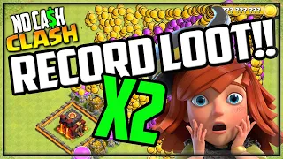 CRAZY, DOUBLE Record Loot in No Cash Clash of Clans! #130