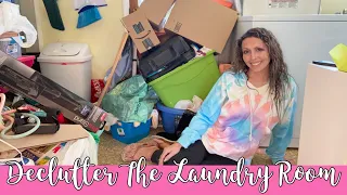 Hoarders ❤️ Extreme Declutter the Laundry Room Part 1 | Blocked Doorway | Healing Journey