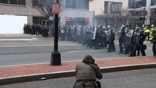 DC protesters clash with police after inauguration