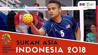 Sukan Asia Indonesia: Sepak Takraw | MAS lwn KOR | Set 1 | Kumpulan B | Astro Arena