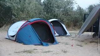 Крым Дикий отдых на берегу моря Генеральские пляжи Золотое Rest on the seashore with tents in Crimea