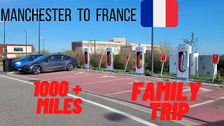 Tesla Model 3- Family road trip to France-1000+ miles- SR+ (Part 1)