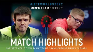 Highlights | Kirill Gerassimenko (KAZ) vs Felix Lebrun (FRA) | MT Grps | #ITTFWorlds2022