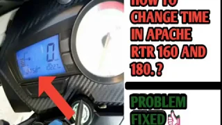 How to change time in apache rtr 160&180 bike|APACHE RIDER|