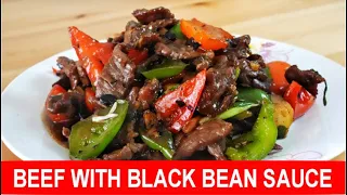 Beef with black bean sauce- a quick and easy Chinese recipe