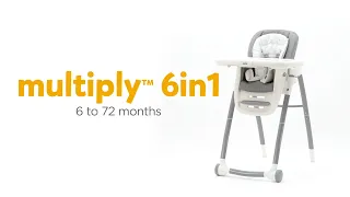 Joie multiply™ 6in1 | Multi-Chair to Mini-Table | Grows from Baby to 6yrs