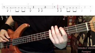 Double Vision by Foreigner - Bass Cover with Tabs Play-Along