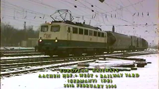 European Railways in the 1990s Aachen Hbf + Aachen West + Yard (Germany) (DB) on 14th February 1996