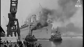 RMS Queen Mary 'Atlantic' Queen at Southampton's Ocean Dock