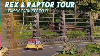 Rex & Raptor Tour / onride & Cinematic - Jurassic Park 2003 - JWE 2