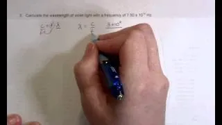 Frequency Wavelength and Speed of Light Practice