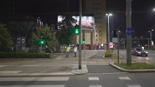 Poland, Szczecin, night walk to Glowny train station