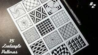 15 Zentangle Patterns | Part 2 | Tutorial