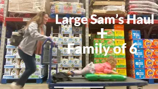 Large Sam's Club Haul For A Family of 6! Shop with me as we restock our pantry! April 2024