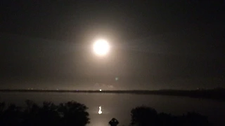 SpaceX Falcon 9 Rocket Foggy Night Launch From Cape Canaveral