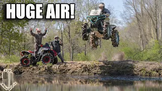 Jumping My Can-Am Renegade Into A Pond!! *INSANE*