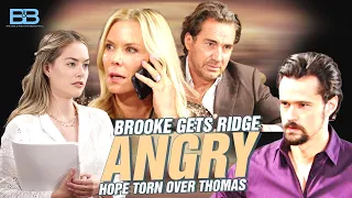 The Bold and the Beautiful Spoilers: Ridge shouts Brooke on phone Over Thomas???