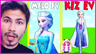 KIZ EV VS MELO EV! 😍 - Minecraft ZENGİN FAKİR HAYATI YİĞİT SARI