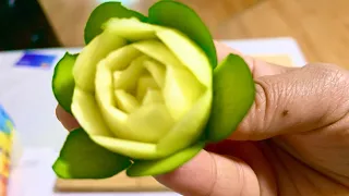 How to make rose with zucchini