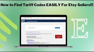 How to find tariff codes easily for etsy store