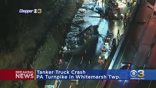 Tanker Spill Shuts Down Portion Of Pennsylvania Turnpike In Montgomery County