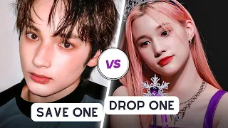 Save One Drop One Female VS Male Kpop Idols | Very Hard | Kpop Game