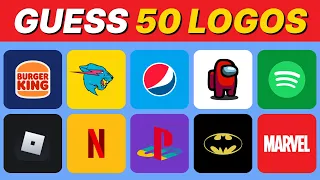 Guess The Logo in 6 Seconds | 50 Famous Logos | Logo Quiz  Mid 2024