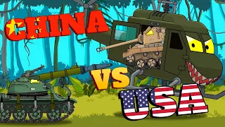 China vs USA: All episodes + Bonus ending - Cartoons about tanks