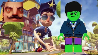 Hello Neighbor - My New Neighbor Lego Hulk Act 2 Door Gameplay Walkthrough