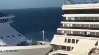 Two Cruise Ships Collide in Cozumel