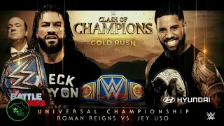 WWE Clash of Champions 2020 Roman Reigns vs Jey Uso Official Match Card HD