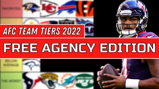 Tier Ranking the LOADED AFC | 2022 AFC Team Tier Rankings