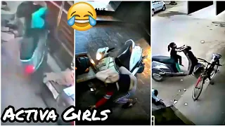 Activa Girls Epic Fails 🤣 || Indian Girls Scooty Fails ||