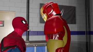 WWE 2K17 Ironman VS Spiderman In A Backstage Brawl