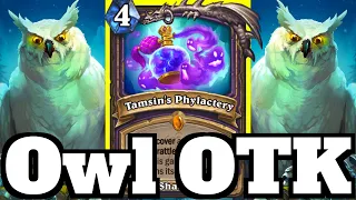 Tamsin's Phylactery Humongous Owl OTK! It's a Real HOOT!! | Hearthstone